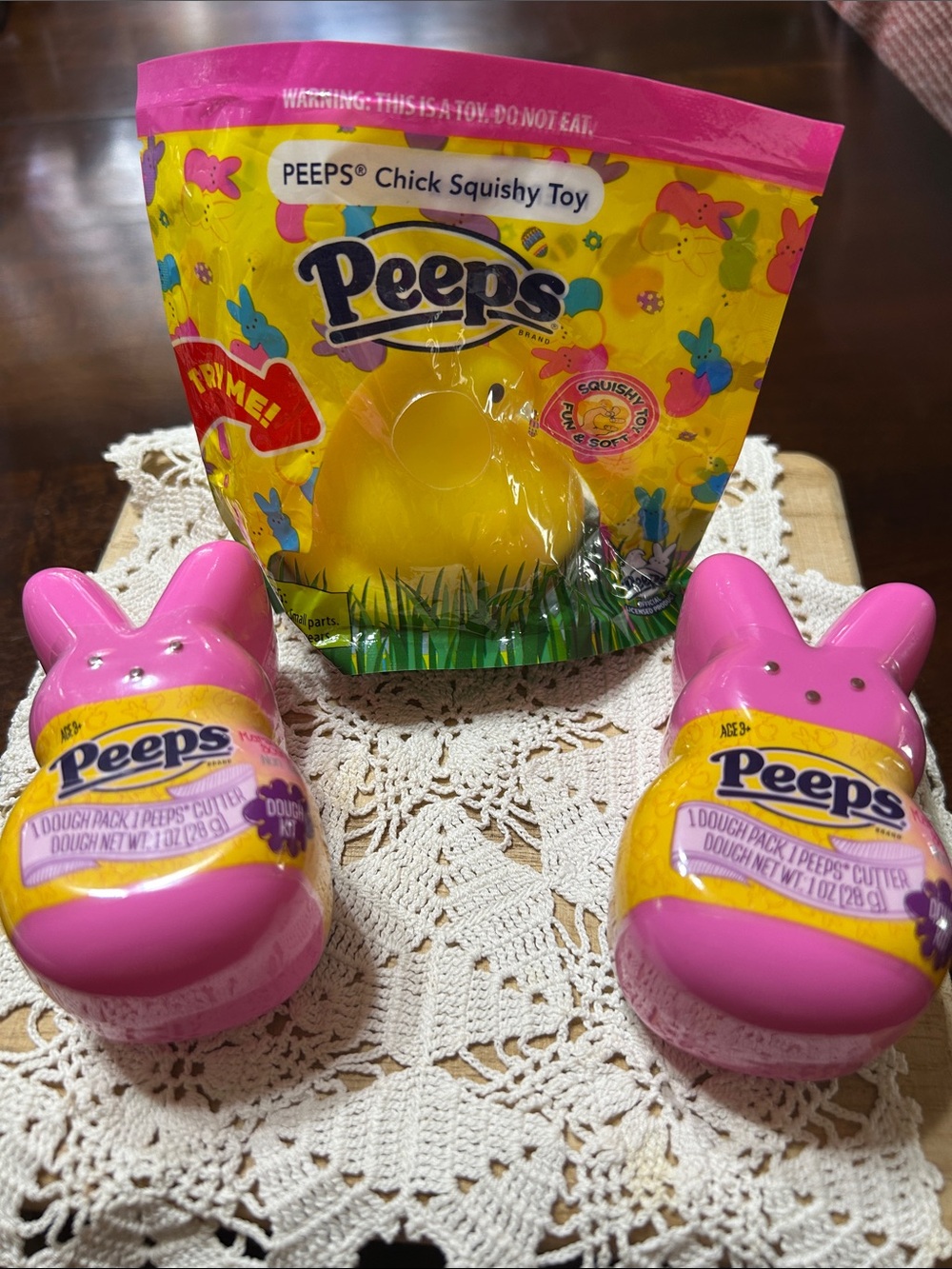 Peeps Chick Squishy Toy & Peeps Dough Kit Bundle of Fun New Toy Bundle of 3 Toys